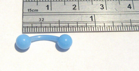 Baby Blue Bioplast Surgical Plastic Flexible VCH Jewelry Clit Metal Sensitive Hood 14g - I Love My Piercings!