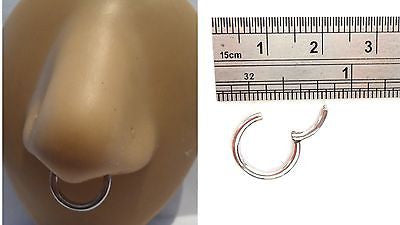 Stainless Steel Easy to Use Segment Septum Hoop Ring 14 gauge 14g 10mm - I Love My Piercings!