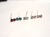 5 Piece Sterling Silver Double CZ Nose L Shape Posts Pins Studs 22 gauge 22g - I Love My Piercings!