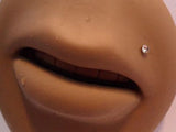 Plastic Flexible Monroe Top Lip Ring Stud Post Clear Crystal 16 gauge 16g - I Love My Piercings!