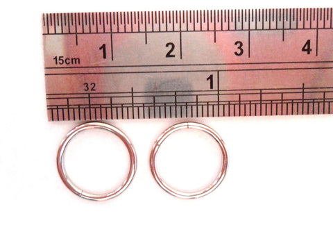 Stainless Steel Segment Earrings Cartilage Lip Rings 16g 16 gauge 10mm Diameter - I Love My Piercings!