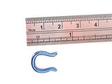 Blue Titanium Half Open Hoop Flared Septum Ring Barbell 10g 10 gauge - I Love My Piercings!