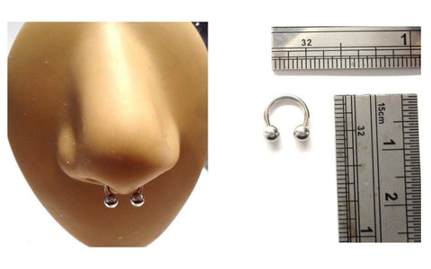 Surgical Steel 6mm Tiny Horseshoe Septum Jewelry Ring Nose Hoop 16 gauge 16g - I Love My Piercings!