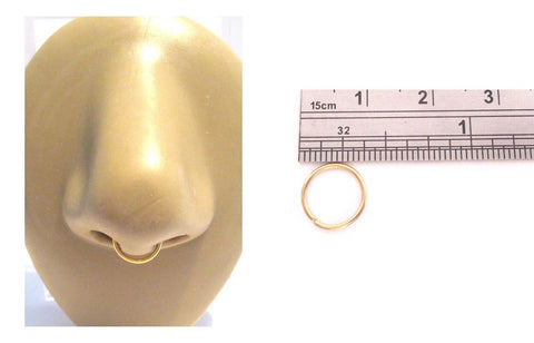 Gold Titanium Seamless Thin No Ball Easy to Use Septum Hoop Ring 20 gauge - I Love My Piercings!