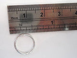 Sterling Silver Seamless Nose Hoop Ring Stud 18 gauge 18g 10mm diameter - I Love My Piercings!