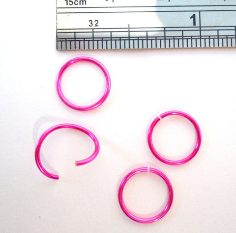 4 Enamel Nose Helix Cartilage Septum Seamless Hoops Rings 20 gauge 20g Hot Pink - I Love My Piercings!