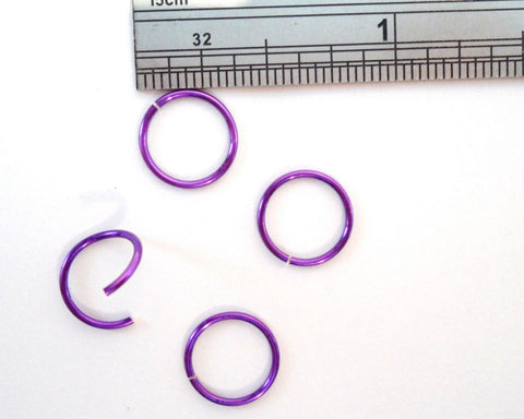 4 Enamel Nose Helix Cartilage Septum Seamless Hoops Rings 20 gauge 20g Purple - I Love My Piercings!