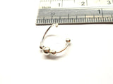 Sterling Silver Nose Triple Beaded Fancy Hoop Jewelry 20 gauge 20g 9 mm Diameter - I Love My Piercings!