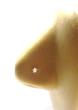 3 Sterling Silver Iridescent Crystal CZ Nose Straight Ball End Post Pin 22 gauge - I Love My Piercings!