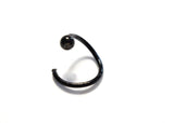 Black Titanium Bead Attached Small Cartilage Hoop Ring Stud 20 gauge 20g 7 mm - I Love My Piercings!