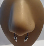 Surgical Steel Septum Nose Horseshoe Hoop 2 Tier Spikes Spiked Ring 14 gauge - I Love My Piercings!