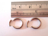 Stainless Steel Segment Earrings Nipple Lip Rings 14g 14 gauge 8mm Diameter - I Love My Piercings!