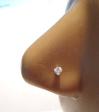 Surgical Steel Clear Crystal CZ Heart Nose Bone Ball End Pin Stud 20 gauge 20g - I Love My Piercings!