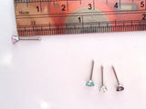 Steel Claw Set Pronged CZ Nose Bones Straight Ball End Posts Square 20 gauge 20g - I Love My Piercings!