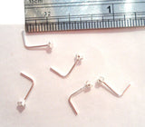 Sterling Silver 4 Claws Set Pronged Clear CZ 2mm Crystal Nose Studs Pins 22g - I Love My Piercings!