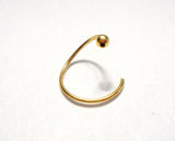 Gold Titanium Nose Hoop Ring Ball Attached 20 gauge 20g 9mm Diameter - I Love My Piercings!