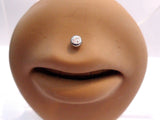 4mm Clear CZ Crystal Ball Post Stud Ring Lip Monroe Medusa Jewelry 16 gauge 16g - I Love My Piercings!