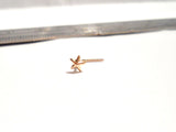 10K Yellow Gold Star L Shape Pin Stud Post Jewelry 22 gauge 22g - I Love My Piercings!