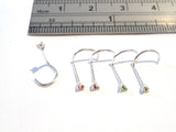 5 Sterling Silver Tiny CZ Nose Screws Corkscrew Twist Rings Jewelry 20 gauge 20g - I Love My Piercings!