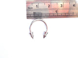 Surgical Steel Septum Nose Horseshoe Hoop 2 Tier Spikes Spiked Ring 14 gauge - I Love My Piercings!