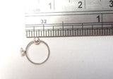 Sterling Silver Clear Crystal Solitaire Ear Cartilage Hoop Ring 20 gauge 20g 7mm - I Love My Piercings!