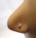 5 Piece Sterling Silver Butterfly CZ Nose Bones Ball End Post Pin 22 gauge 22g - I Love My Piercings!
