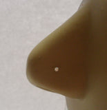 7 Sterling Silver Claw Set Crystal CZ Nose Straight Ball End Post Pin 22 gauge - I Love My Piercings!