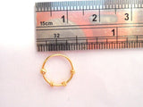 18k Yellow Gold Plated Nose Triple Wrap Fancy Hoop Jewelry 20 gauge 20g - I Love My Piercings!