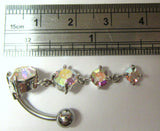 Surgical Steel VCH Hood AB Gem Crystal Waterfall Clit Piercing 14 gauge 14g - I Love My Piercings!