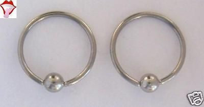 Surgical Steel Captives Hoops Lip Helix Rings 16 gauge - I Love My Piercings!