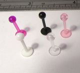 5 Lip Monroe Tragus Helix Cartilage Studs Bioplast Plastic Posts 16 gauge 16g - I Love My Piercings!