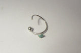 Sterling Silver Claw Set Real Turquoise Stone Hoop Ring Stud 20 gauge 20g - I Love My Piercings!