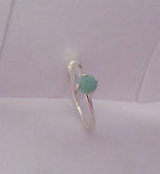 Sterling Silver Claw Set Real Turquoise Stone Hoop Ring Stud 20 gauge 20g - I Love My Piercings!