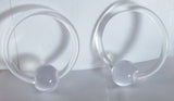 Clear Bioplast Metal Sensitive Plastic Acrylic Hoops Retainers Rings 14 gauge 12mm Diameter