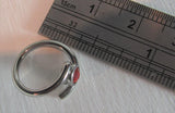 Surgical Steel Red Gem Double Hoop Wrap Seamless Ring 14 gauge 14g 10 mm