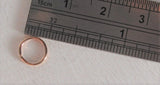 Small Little Tiny Rose Gold Titanium Plated Seamless Hoop Barbell 20 gauge 20g