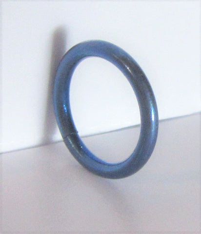 Dark Blue Niobium Seamless Continuous Hoop Ring 16 gauge 16g 8 mm diameter - I Love My Piercings!