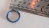 Dark Blue Niobium Seamless Continuous Hoop Ring 16 gauge 16g 8 mm diameter