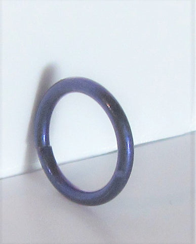 Dark Purple Niobium Seamless Continuous Hoop Ring 16 gauge 16g 8 mm diameter - I Love My Piercings!