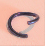 Dark Purple Niobium Seamless Continuous Hoop Ring 16 gauge 16g 8 mm diameter
