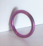 Light Purple Niobium Seamless Continuous Hoop Ring 16 gauge 16g 8 mm diameter
