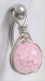 Woven Pink Pressure Ball Drop VCH Vertical Clitoral Hood Ring Barbell 14 gauge - I Love My Piercings!