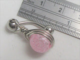 Woven Pink Pressure Ball Drop VCH Vertical Clitoral Hood Ring Barbell 14 gauge - I Love My Piercings!