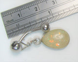 Tan Opal Drop Dangle VCH Vertical Clitoral Hood Barbell 14 gauge 14g - I Love My Piercings!