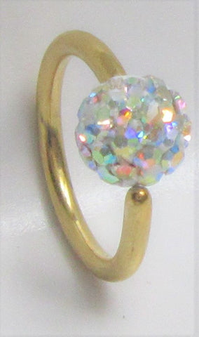 14k Gold Plated AB Crystal Inner Outer Labia VCH Jewelry Vertical Horizontal Clitoral Hood Hoop - I Love My Piercings!