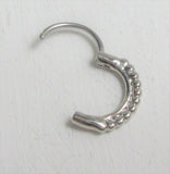 Surgical Steel Small Beaded Hoop Belly Navel Ring 16 gauge 16g 8mm Diameter