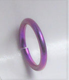 Light Purple Niobium Seamless Hoop Belly Navel Ring 16 gauge 16g 8mm diameter