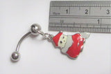 Surgical Steel Christmas Santa Snowman Curved Barbell VCH Clit Clitoral Hood Ring 14 gauge 14g - I Love My Piercings!
