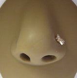 Yellow Gold Plated Ribbon Bow Nose Piercing Jewelry Stud Bone Ball End 20 gauge - I Love My Piercings!