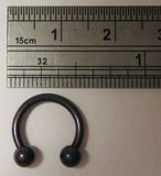 Grade 23 Titanium Dark Purple Not Plated Septum Horseshoe Hoop Balls 14 gauge - I Love My Piercings!